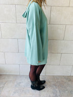 Mint Uptown LongLine Knit Hoodie