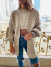 Beige Fluffing Cardigan