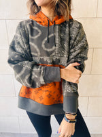 Olive Hit The Road Bandana Fleece Line Sweatshirt