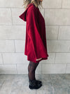 Burgundy Uptown LongLine Knit Hoodie