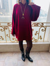 Burgundy Uptown LongLine Knit Hoodie