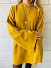 Mustard Uptown LongLine Knit Hoodie