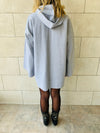 Grey Uptown Longline Knit Hoodie