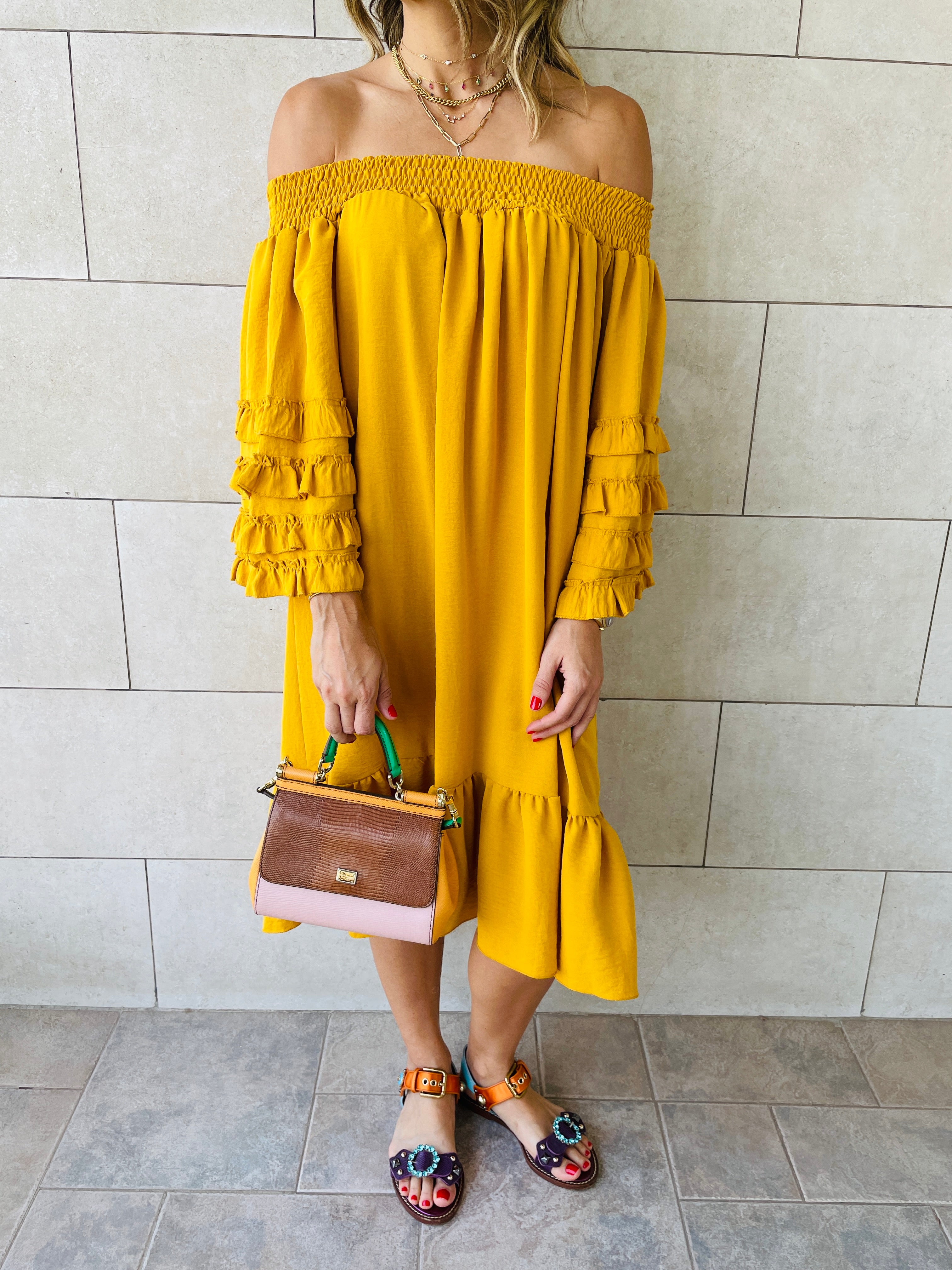 Mustard Las Palmas Dress