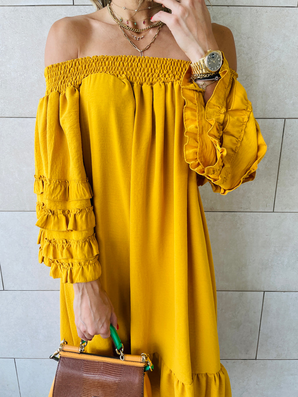 Mustard Las Palmas Dress