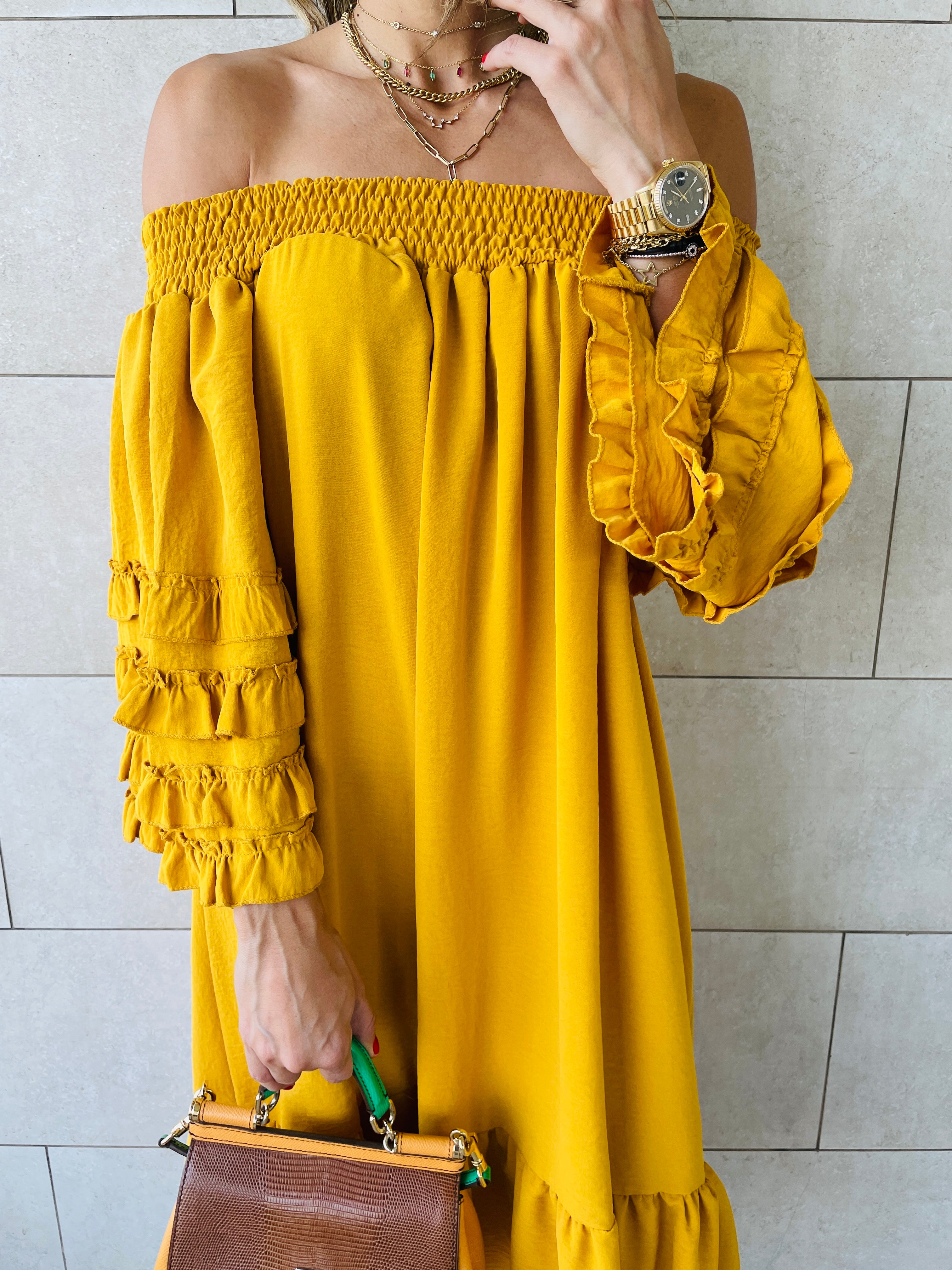 Mustard Las Palmas Dress