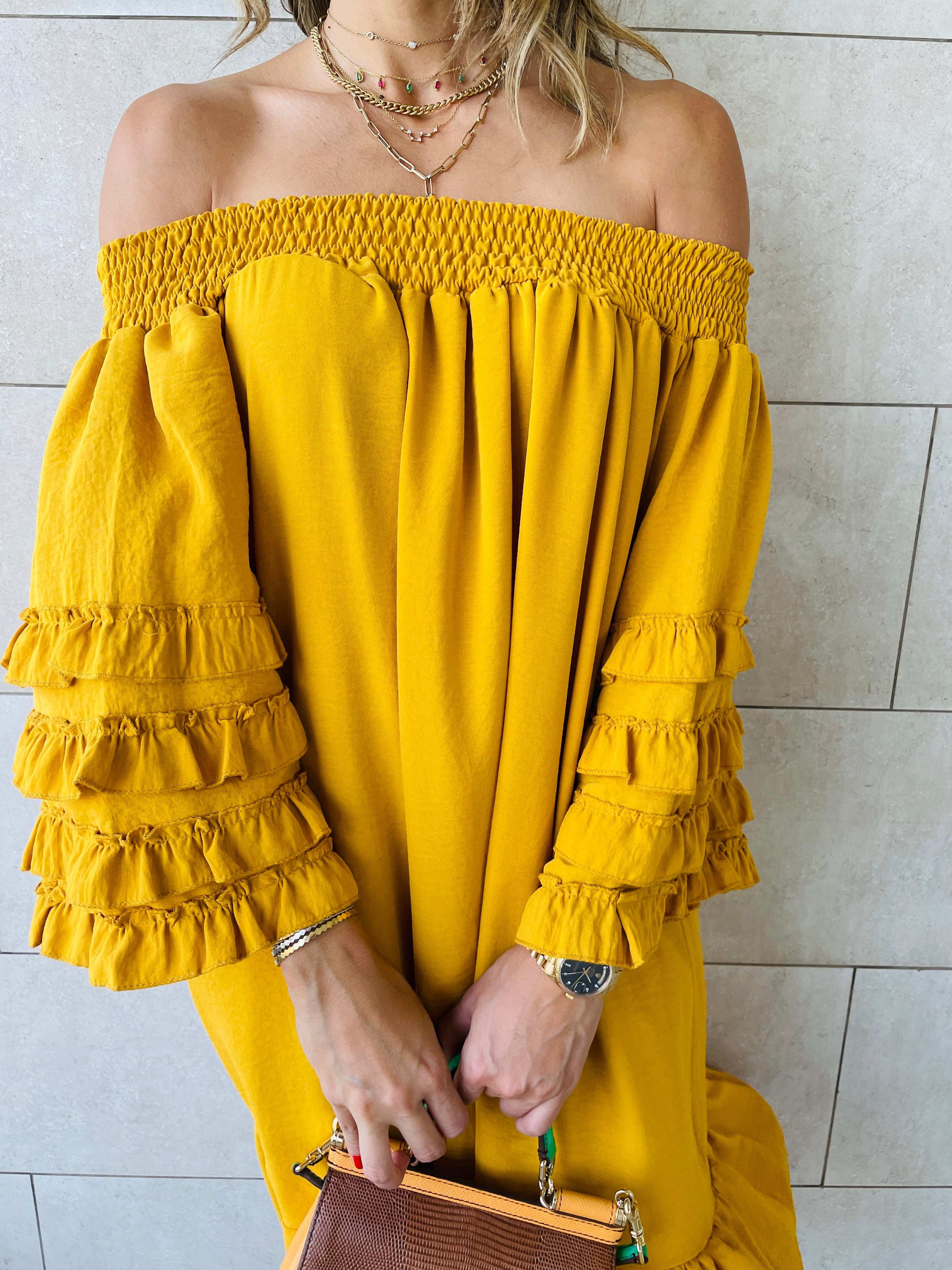 Mustard Las Palmas Dress