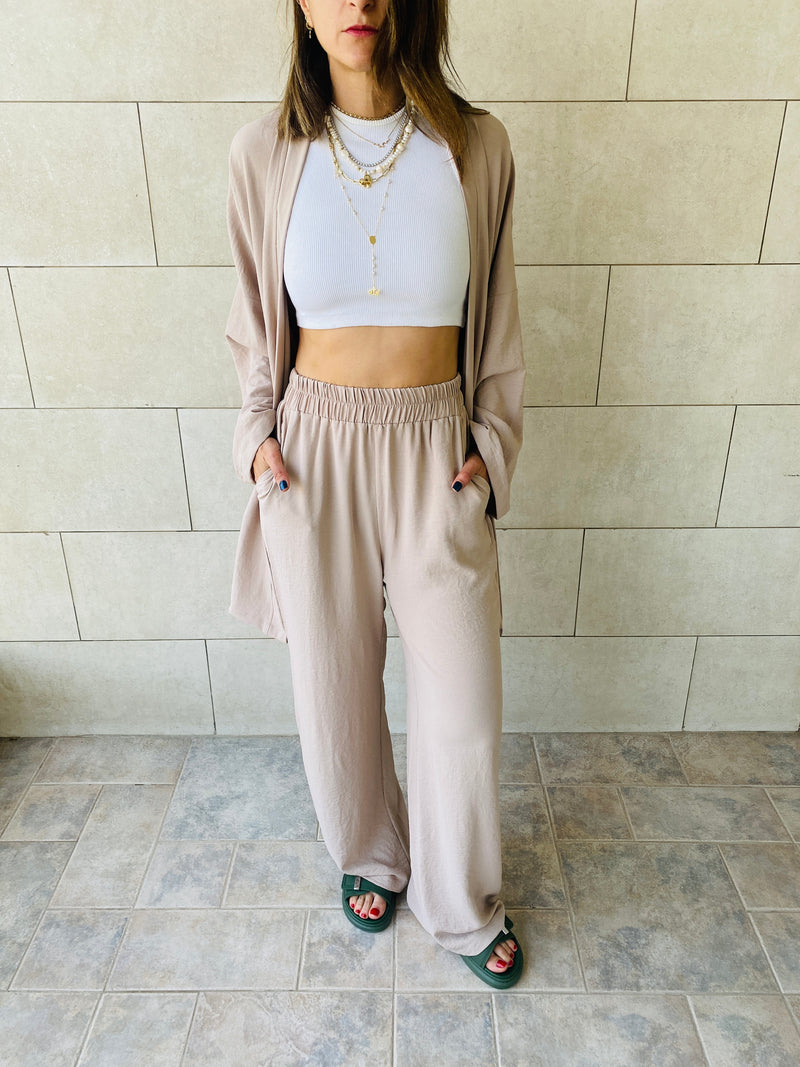 2 Piece Beige Summer Set
