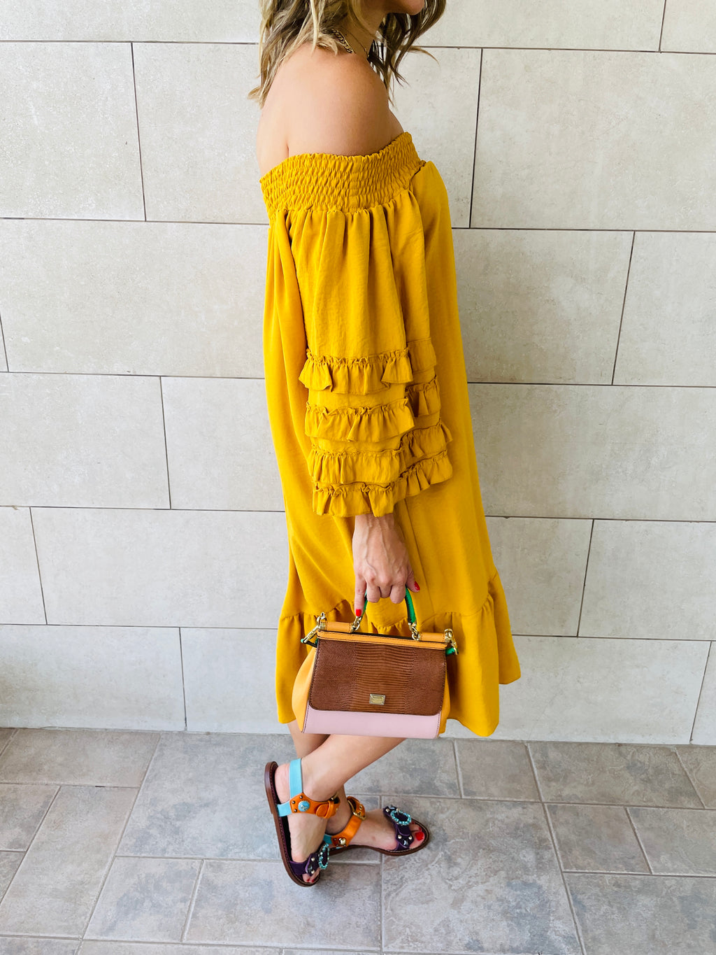 Mustard Las Palmas Dress