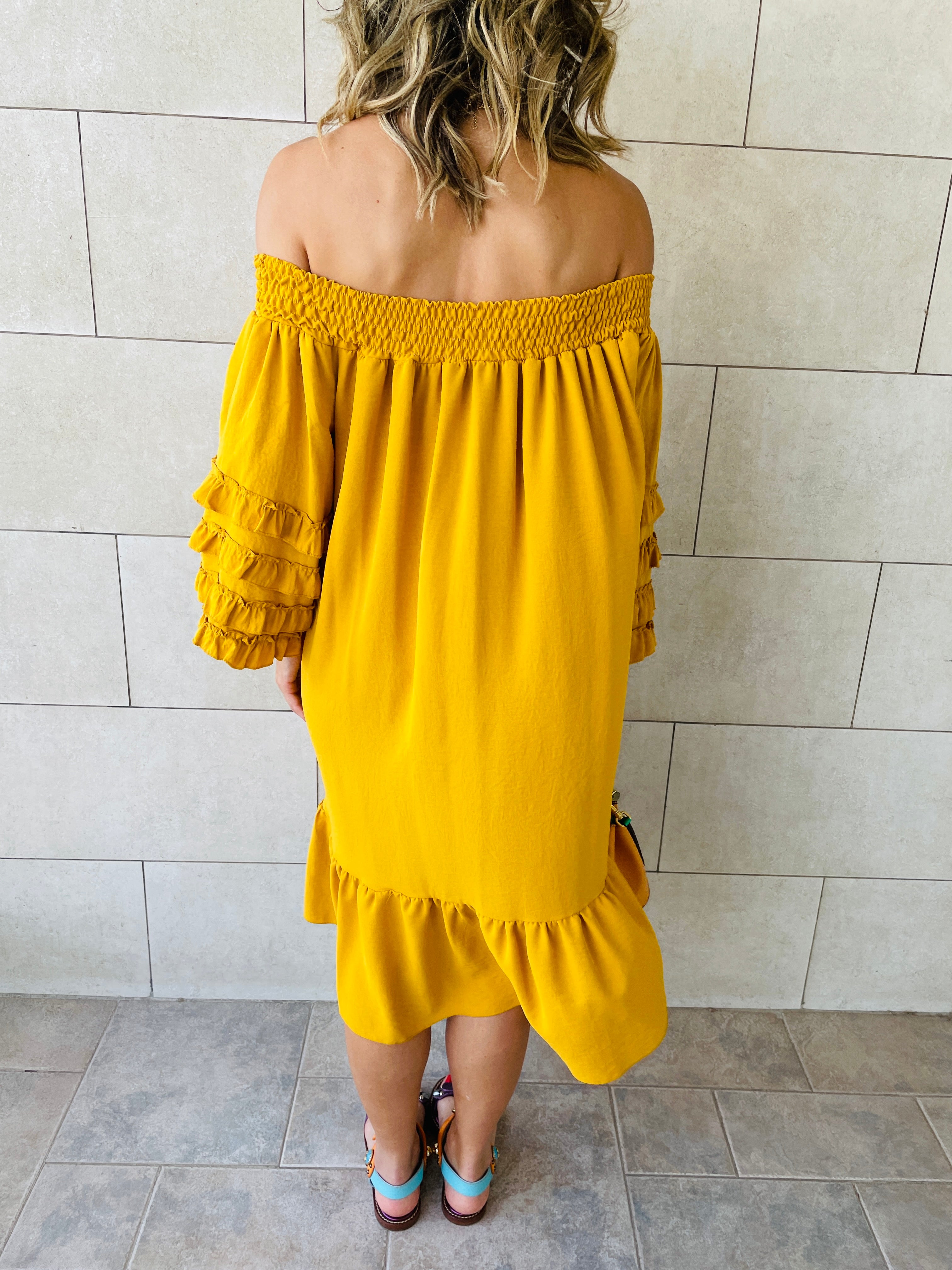 Mustard Las Palmas Dress