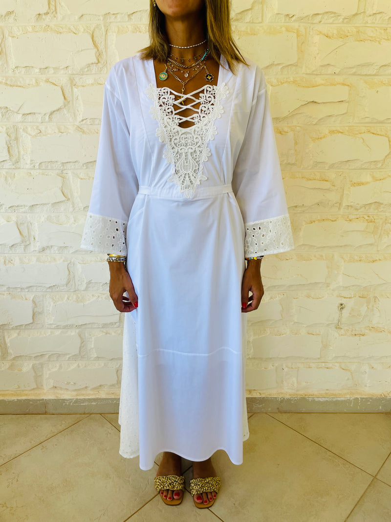 Cross Embroidered Dress