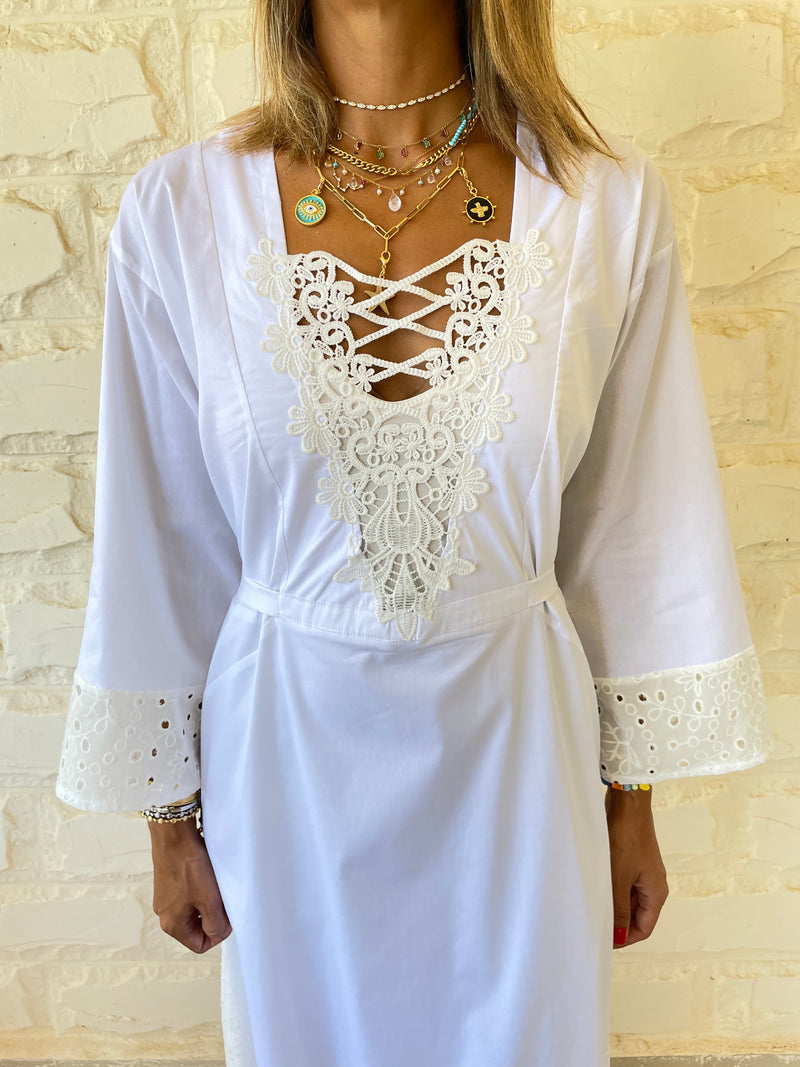 Cross Embroidered Dress