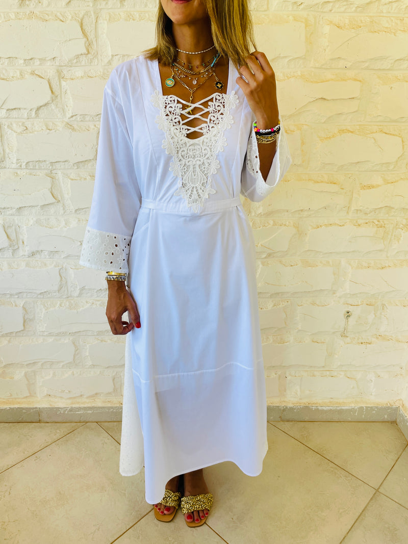 Cross Embroidered Dress