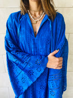 Blue Anglaise Cut Out Dress