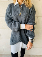 Charcoal Cross Over Pullover