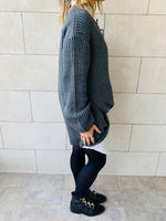 Charcoal Cross Over Pullover