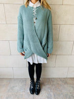 Mint Cross Over Pullover