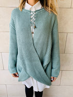 Mint Cross Over Pullover