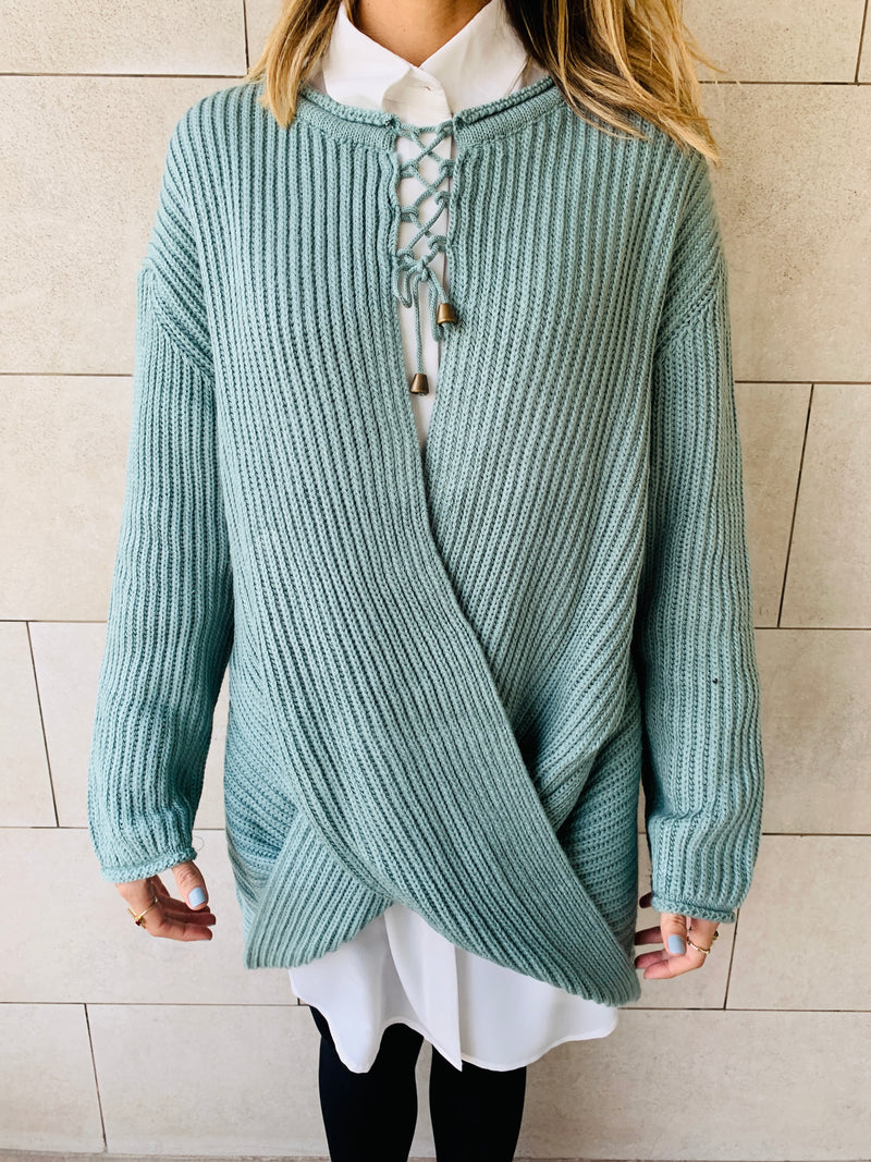 Mint Cross Over Pullover