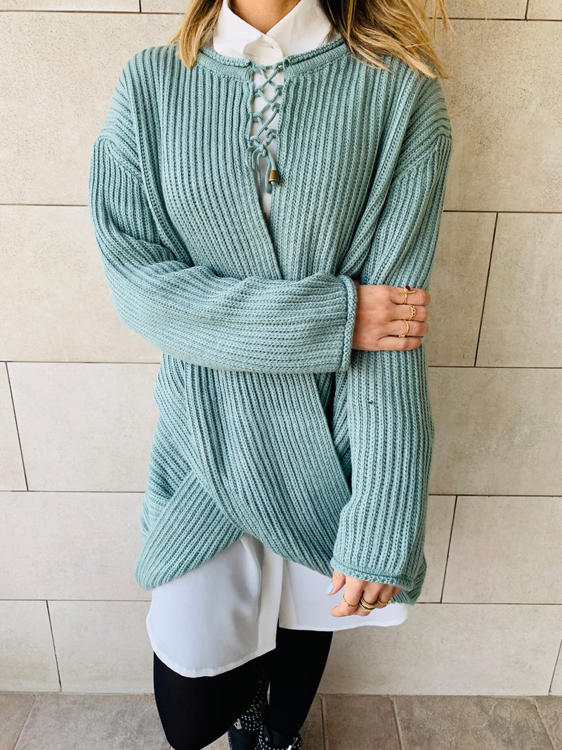 Mint Cross Over Pullover