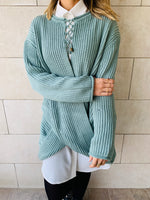 Mint Cross Over Pullover