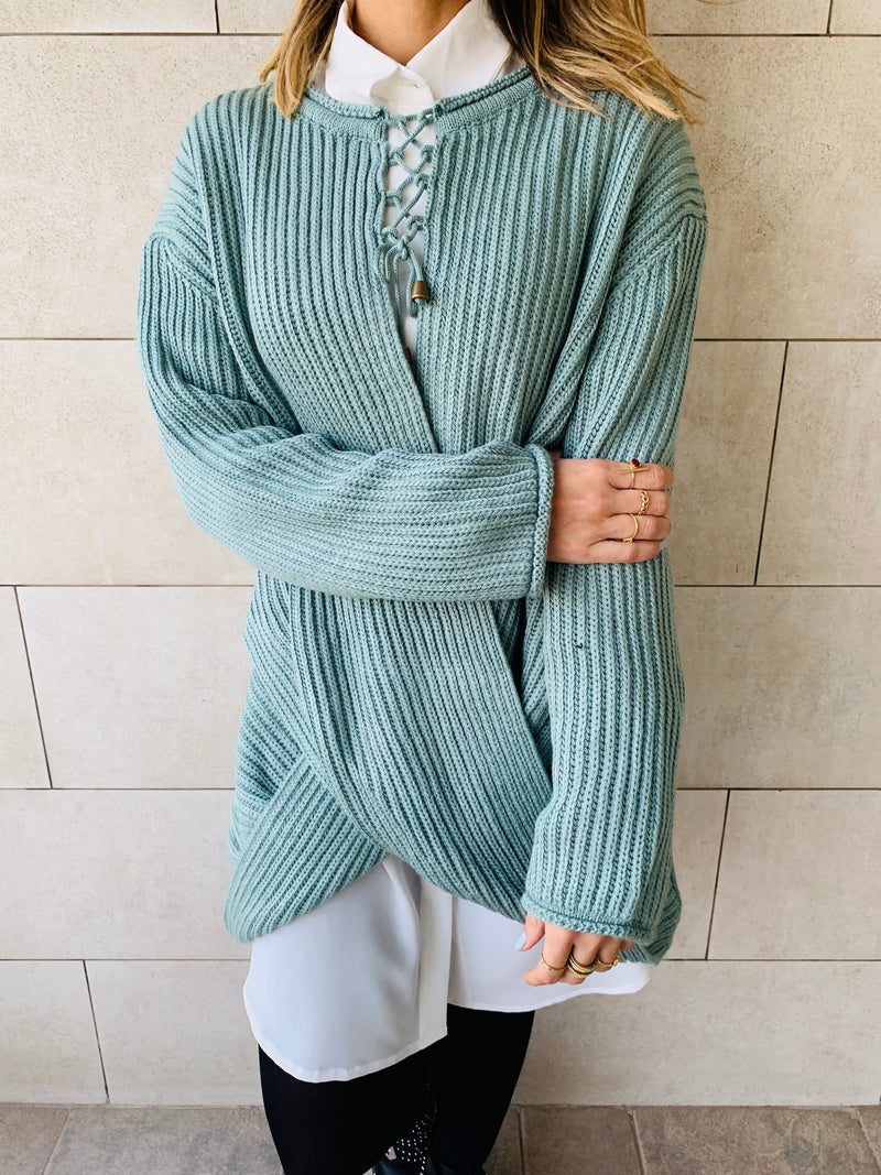 Mint Cross Over Pullover
