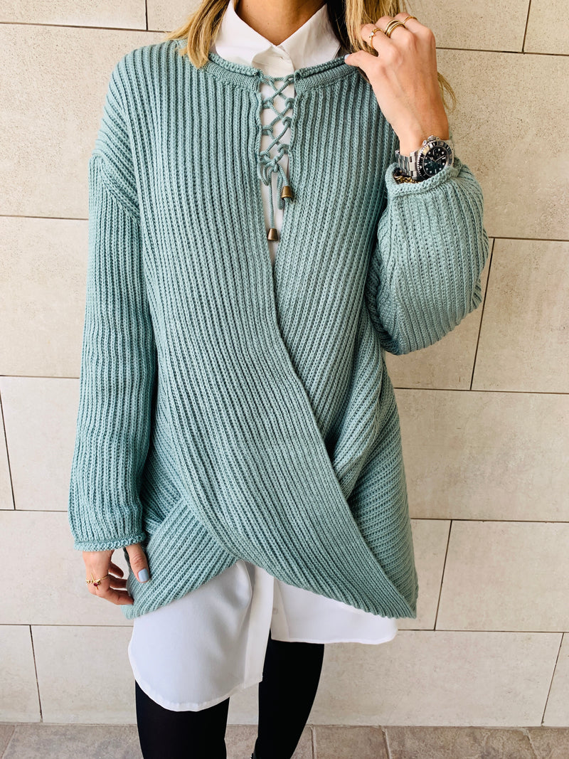 Mint Cross Over Pullover