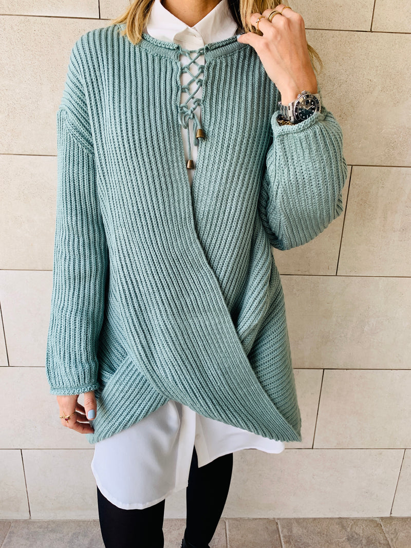 Mint Cross Over Pullover