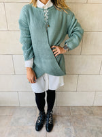 Mint Cross Over Pullover