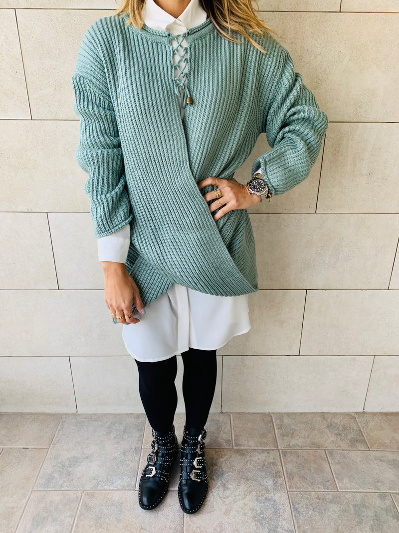 Mint Cross Over Pullover