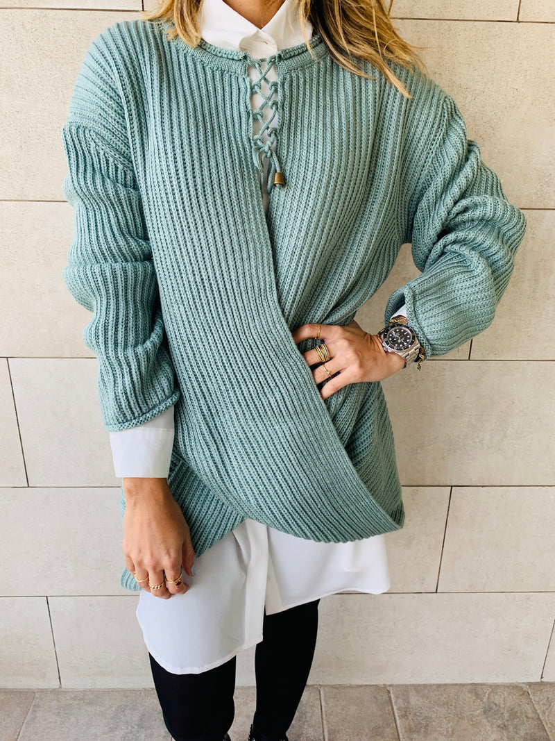 Mint Cross Over Pullover