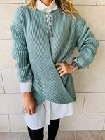 Mint Cross Over Pullover