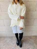 White Cross Over Pullover