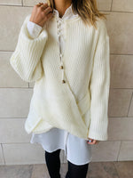 White Cross Over Pullover