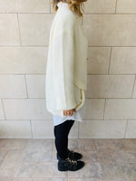 White Cross Over Pullover