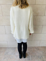 White Cross Over Pullover