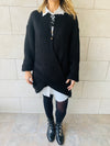 Black Cross Over Pullover