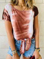 Earth Tones Tie Dye Knot T-Shirt