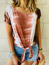 Earth Tones Tie Dye Knot T-Shirt