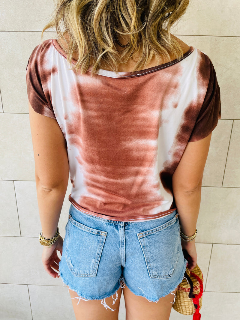 Earth Tones Tie Dye Knot T-Shirt