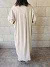 Beige Linen Open Shirt