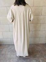 Beige Linen Open Shirt