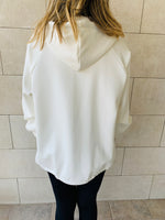 White Zip Up Lined Hoodie