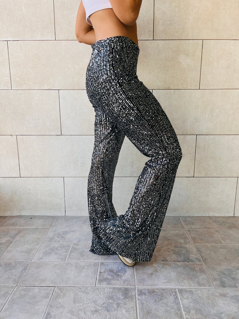 Silver Party At The Disco Sequin Pants