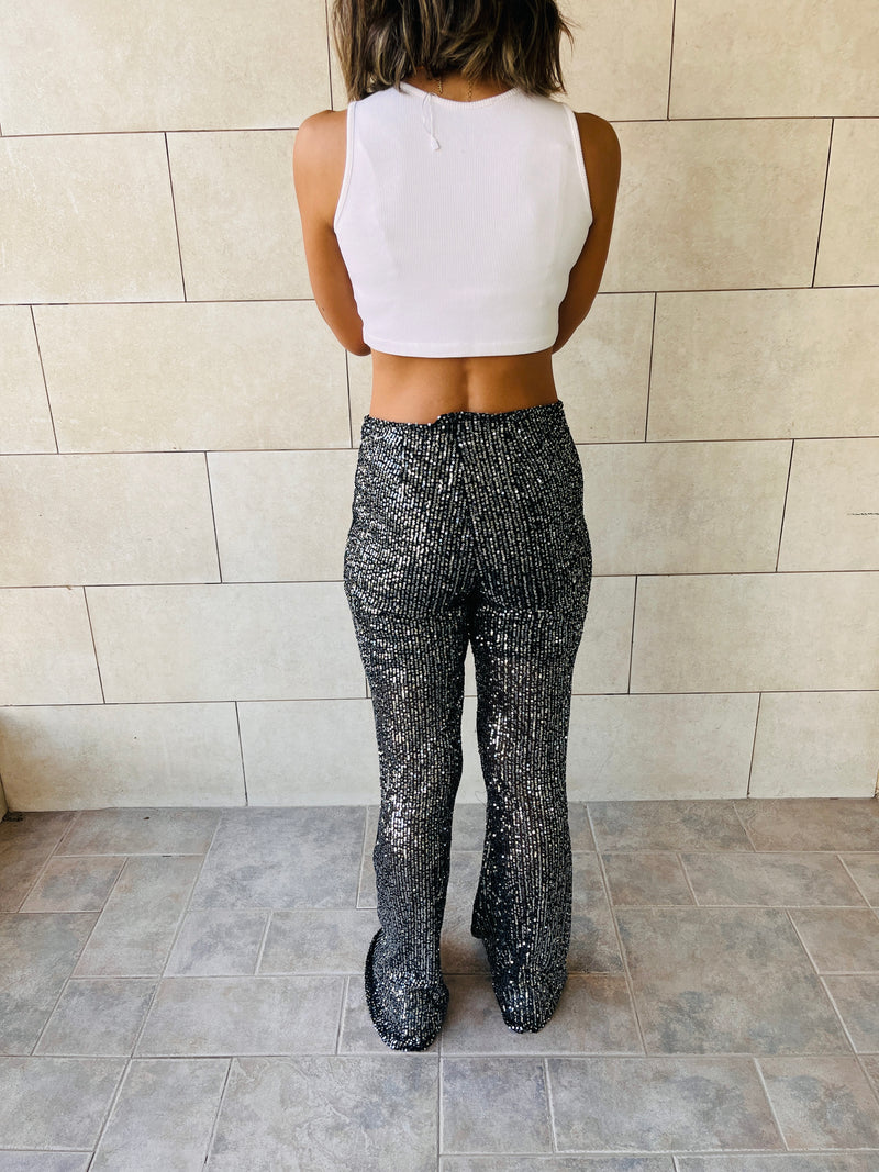 Silver Party At The Disco Sequin Pants