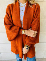 Rust Shawl Shrug Cardi