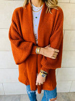 Rust Shawl Shrug Cardi
