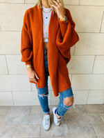 Rust Shawl Shrug Cardi