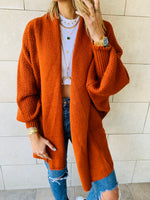 Rust Shawl Shrug Cardi