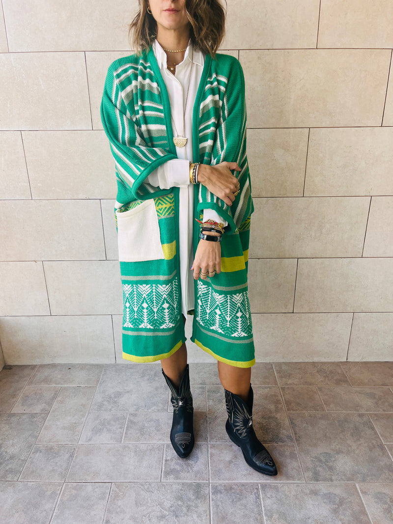 Green Cabin In The Woods Cardigan